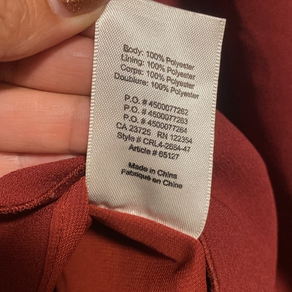 💚 Wilfred Deep Redy Orange Off-Shoulder Blouse - small cosmetic flaw - medium - Picture 5 of 6